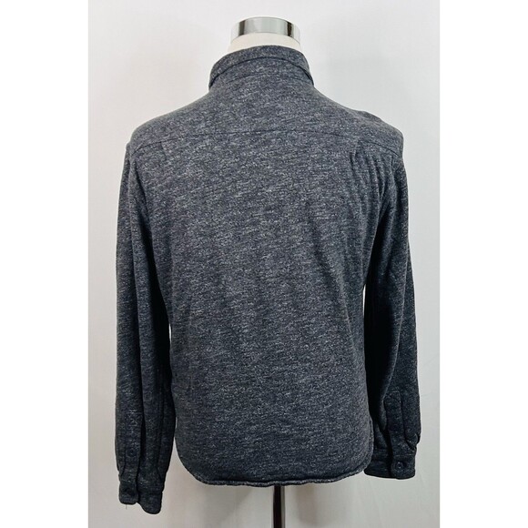 J Crew Small Knit Goods Flannel Shirt Thermal Lined Gray Cotton Button Front - Picture 6 of 6
